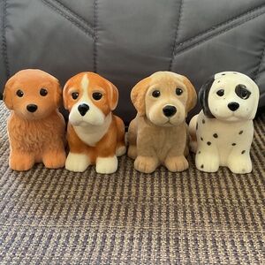 Our Generation Flocked Puppy Figurines Set of 4